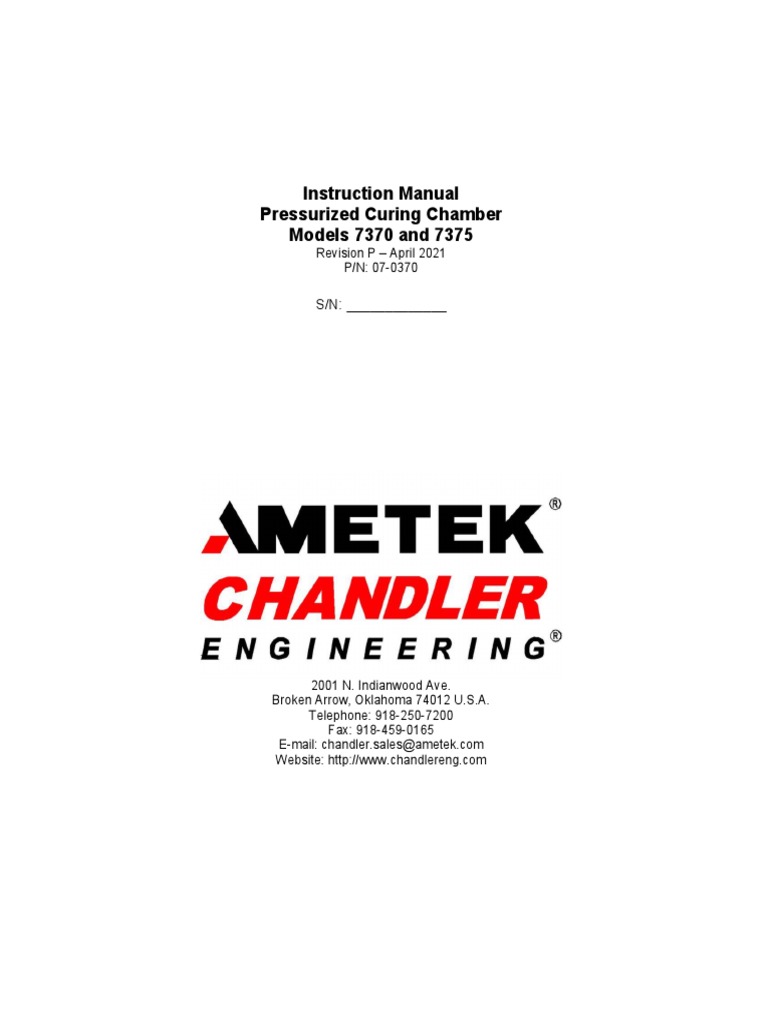 Model 7370 7375 Manual | PDF | Valve | Pump