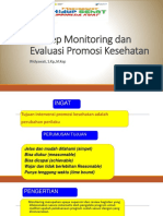 Konsep Monitoring Dan Evaluasi Promosi Kesehatan