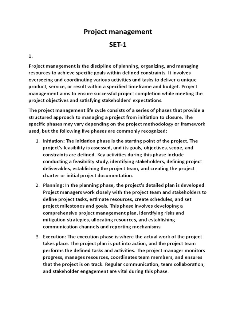 Project Management | PDF | Project Management | Business