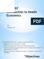 Introduction To Health Economics