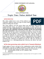 Topic 2 Value Added Tax
