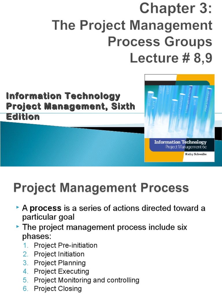 Chapter 3 The Project Management Process Groups Pdf Project