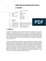 Ficha Docente de Legislación I, Por Competencias.