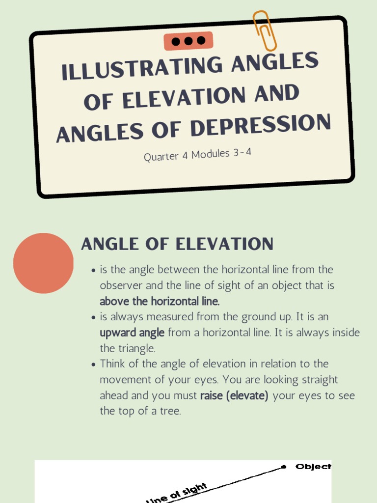 Understanding Angles of Elevation and Depression | PDF | Angle | Horizon