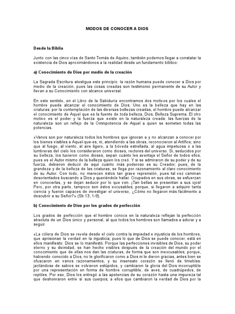 Conocimiento de Dios en la Biblia | PDF | Dios | Conocimiento