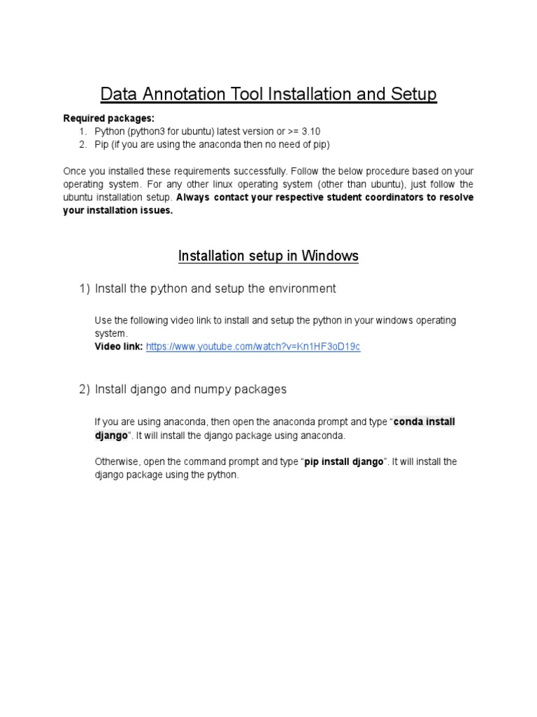 Data Annotation Tool Setup Guide | PDF | Python (Programming Language ...