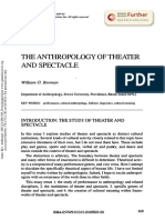 The Anthropology of Theater and Spectacle