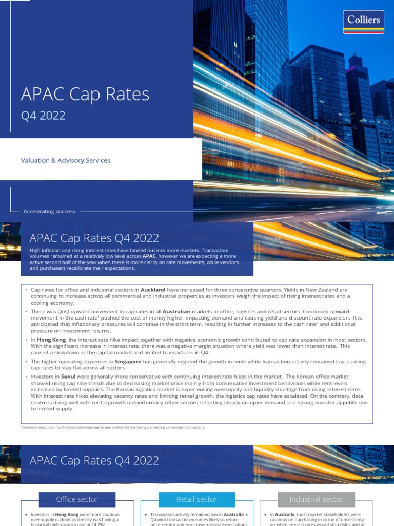 APAC Cap Rate Trends Q4 2022 | PDF | Interest Rates | Interest