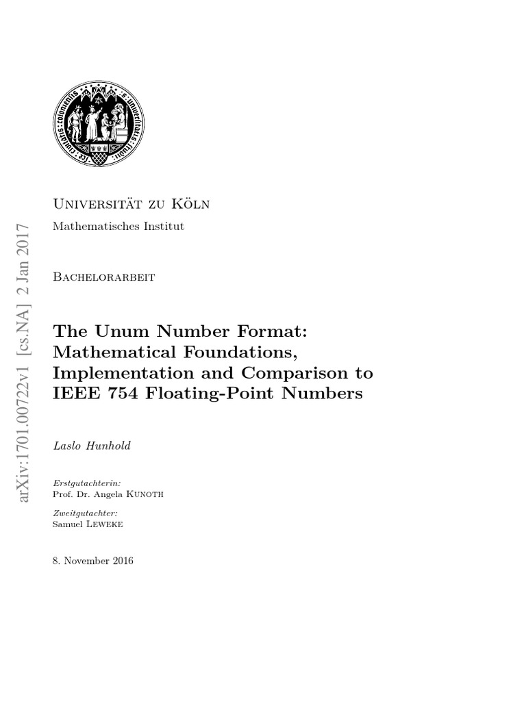 the-unum-number-format-mathematical-foundations-im-pdf-rounding