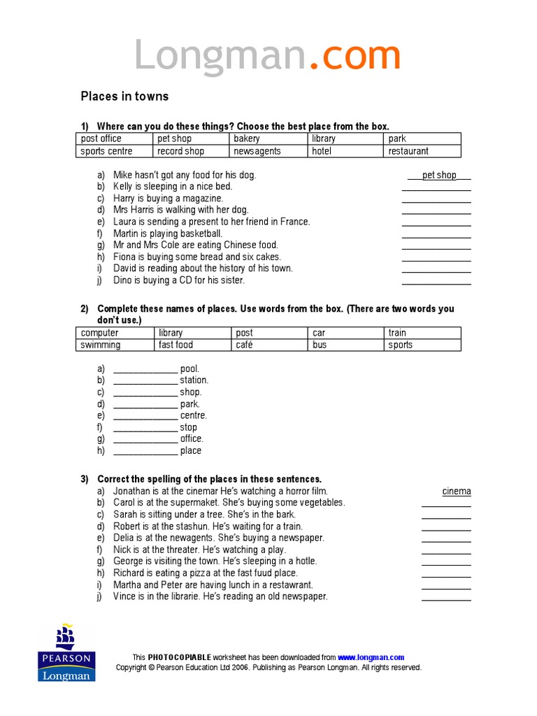 Topic 1 Towns and Cities | PDF | Games & Activities