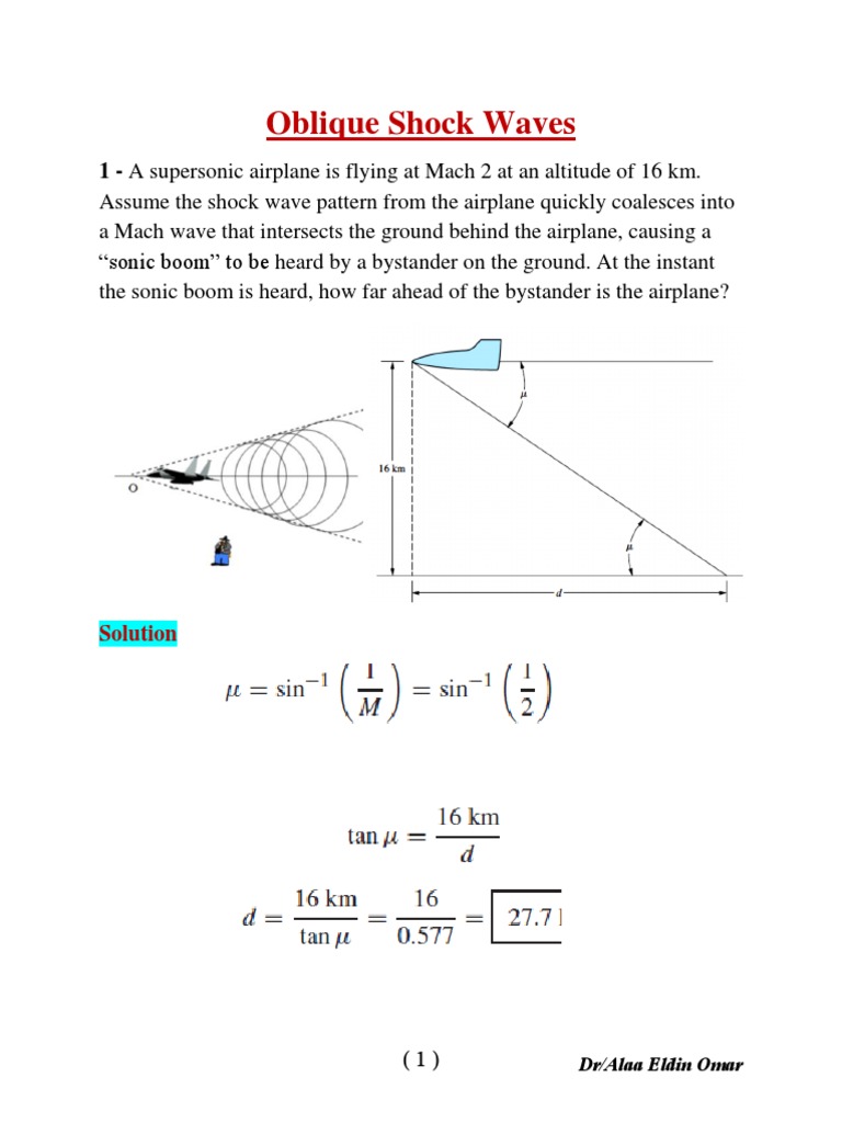 Estimating Mach Number with Oblique Shock | PDF