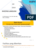 Hukum Investasi Langsung - Insentif Pajak Penghasilan