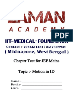 3-Chapter Test (Motion in One Dimension)