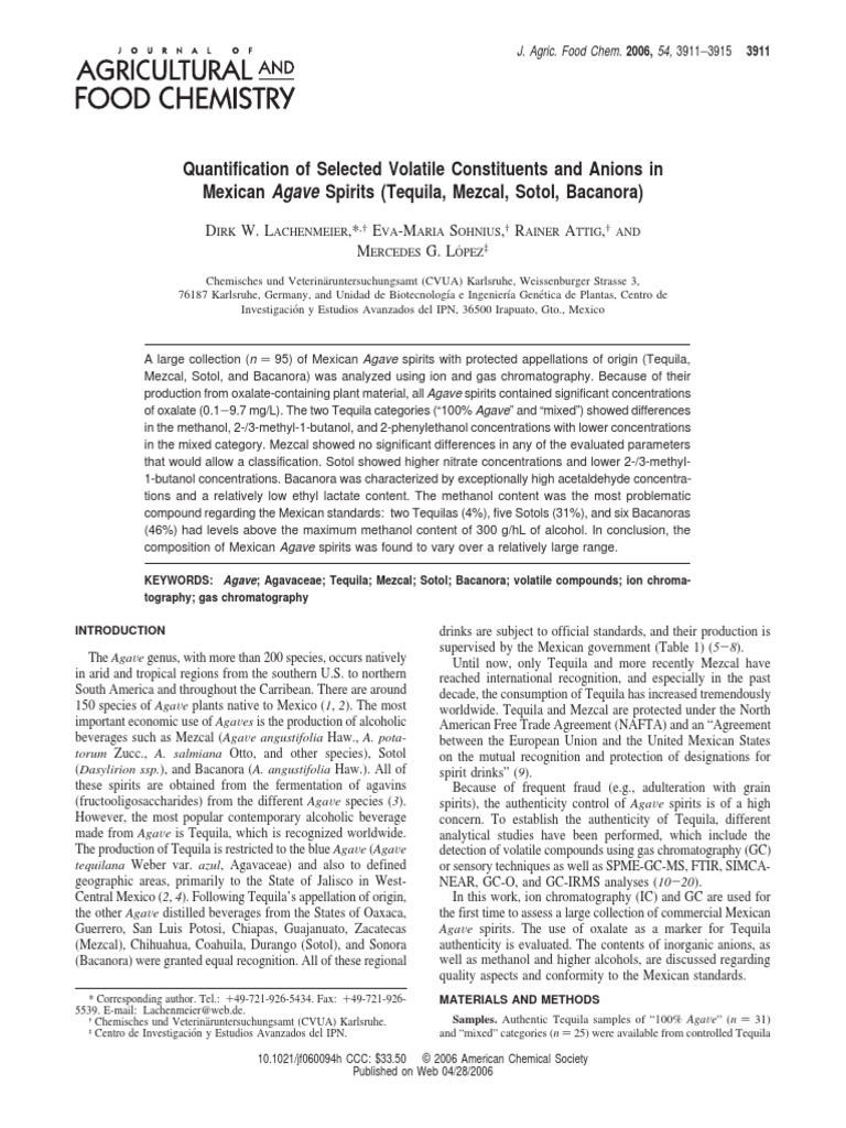 Quantification of Selected Volatile Cons | PDF | Chemistry | Physical ...