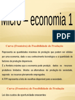AULA 2 - Microeconomia 1 - Fronteira de Possibilidade de Produção