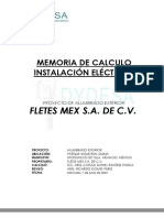 Memoria de Calculo Elã - Ctrica Fletes Mex S.A. de C.V. Junio 2023