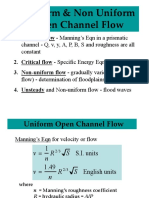 Uniform & Non Uniform Open Channel Flow - Critical Flow - Backwater - Hidrolika 2 - 2223