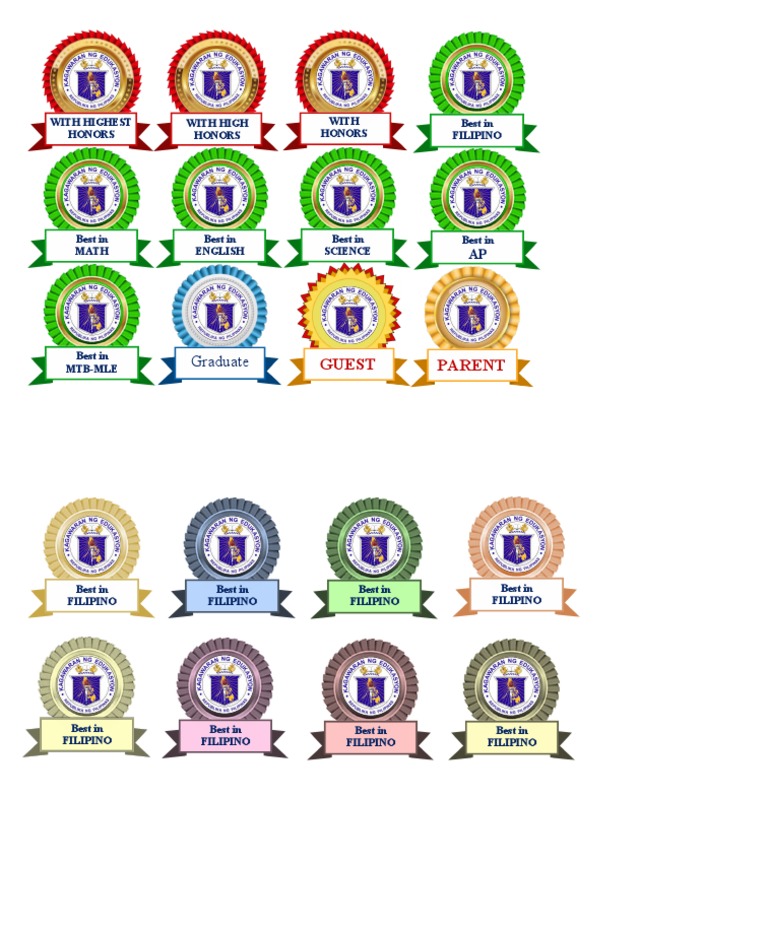 Ribbon heads editable pdf