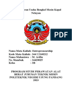 Tugas Laporan Bisnis Plan Usaha Bengkel Mesin Kapal Nelayan M.Arifin Kelas 3B D3 PAB