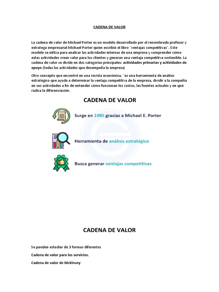 Análisis de la Cadena de Valor | PDF | Cadena de valor | Logística