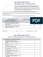 AS-9100-Rev-D Internal-Audit-Checklist Sample