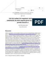 SciELO - Brasil - Uso Do Sulfato de Magnésio Veno