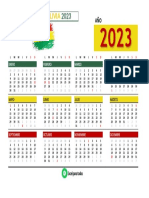Calendario 2023 Bolivia Anual PDF