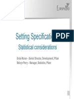 Presentation Setting Specifications Statistical Considerations Enda Moran Pfizer en