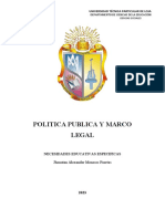 Politica Publica y Marco Legal