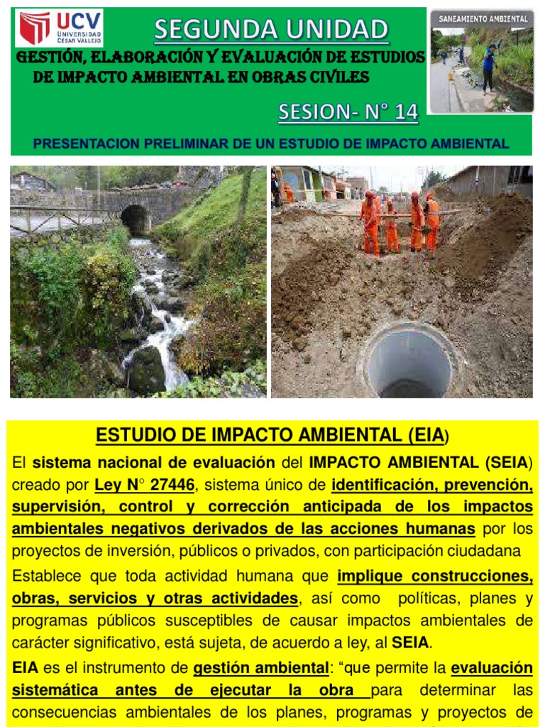 Tema Sesion #14 | PDF | Evaluación de impacto ambiental | Entorno natural