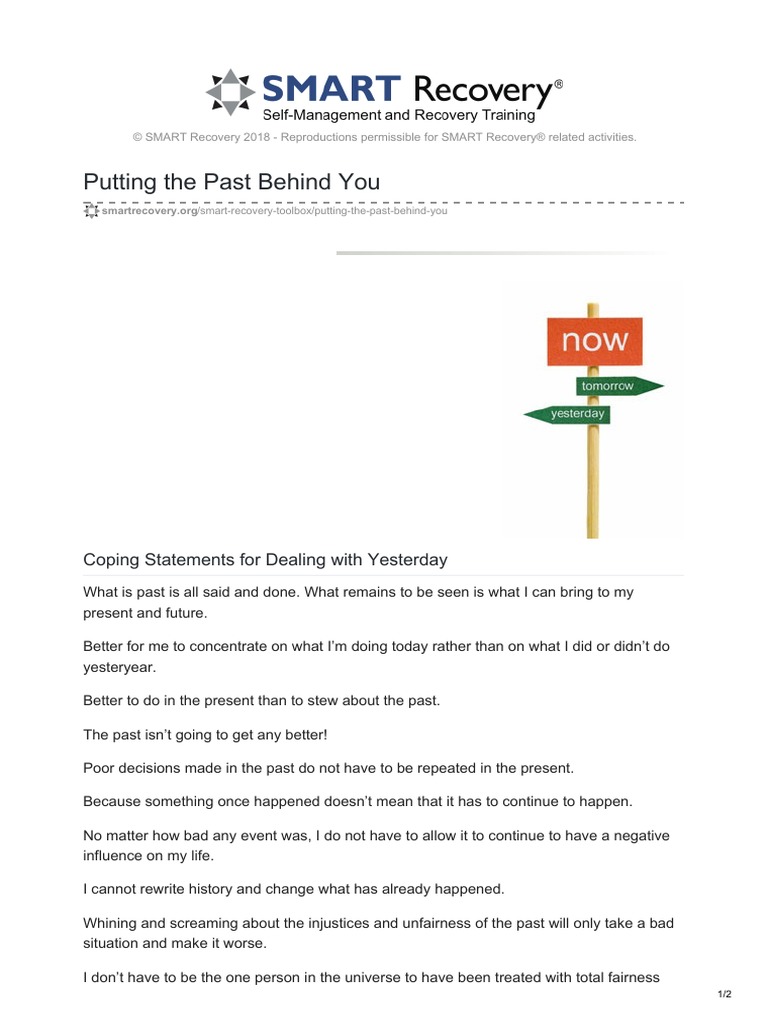 Putting The Past Behind You | PDF | Thought | Cognitive Psychology