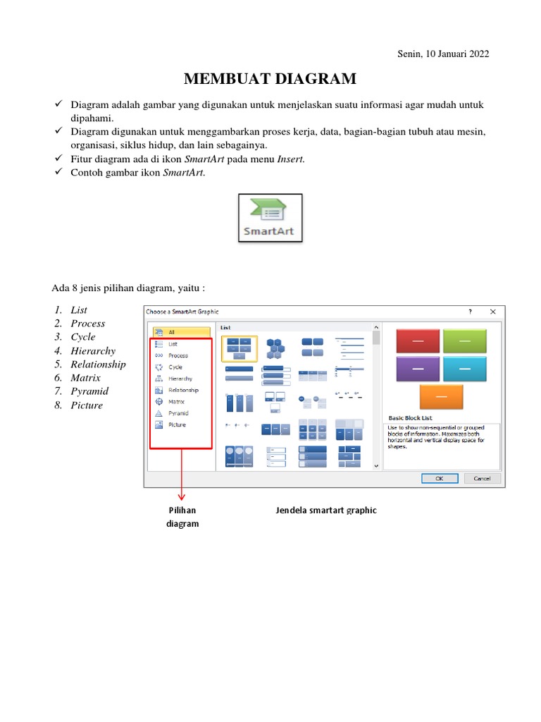Materi Membuat Diagram Pada Ms Word | PDF