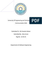 University of Engineering and Technology, Taxila Communication Skills