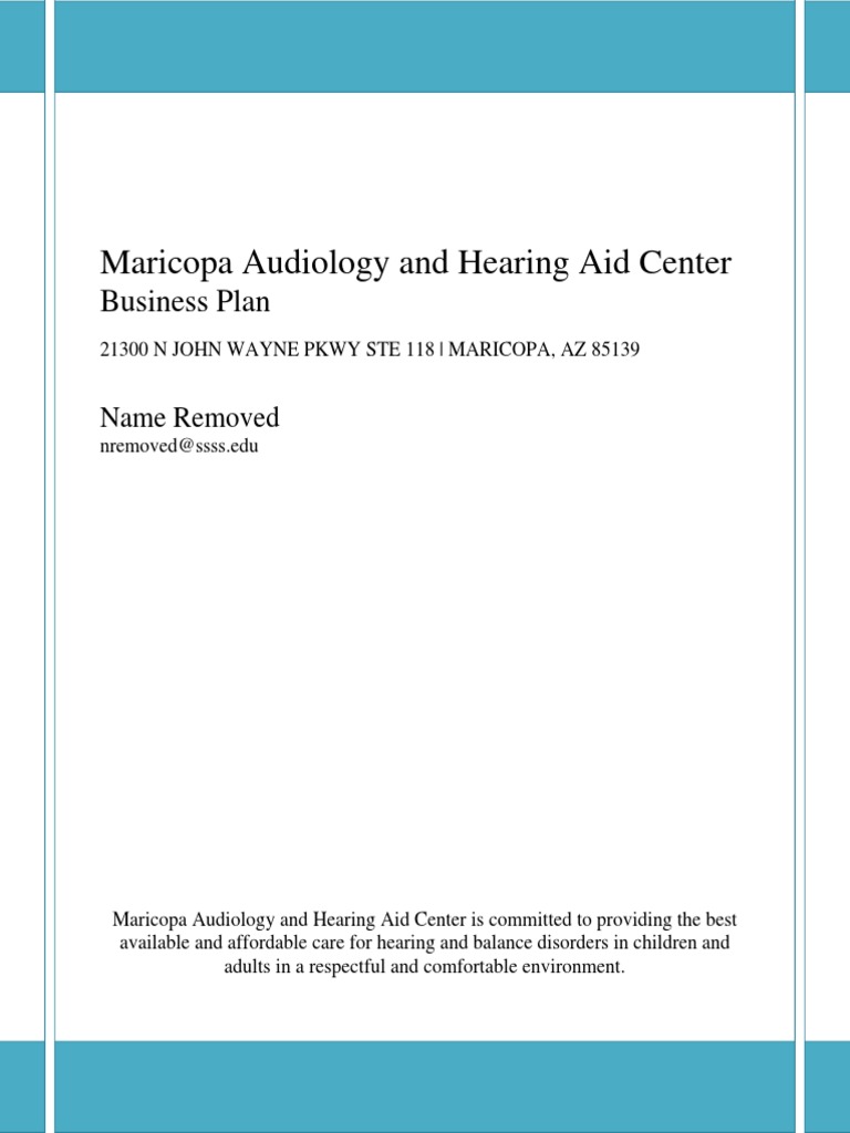 audiology business plan