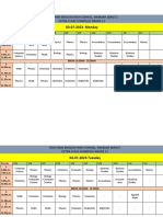 Grade 12 - Extra Class Time Table - 3rd-13th July