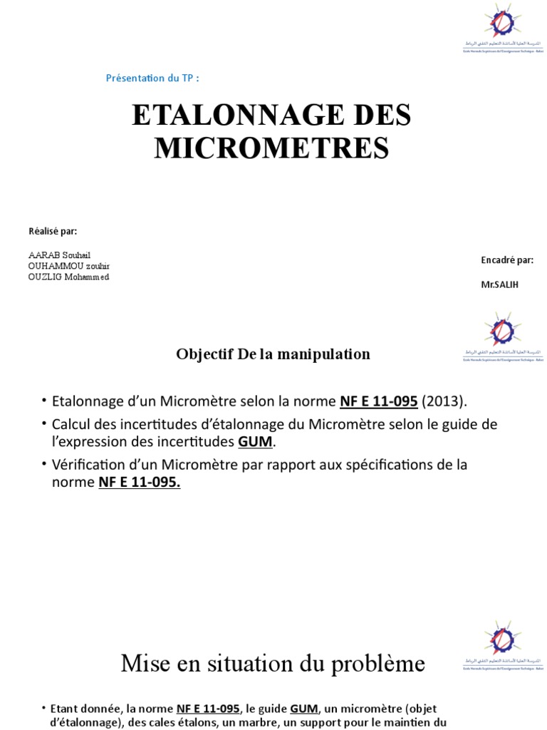 Étude d'Étalonnage de Micromètres | PDF | Calibrage | Métrologie