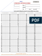 Electronic Option Form: This Electronic Option Form Can Be Used For Filling The Answers For Various Mcqs in Any E-Exam