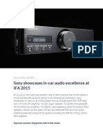 Sony Showcases In-Car Audio Excellence at IFA 2015