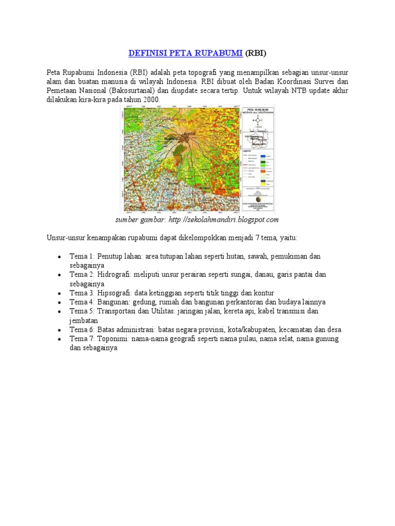 Definisi Peta Rupabumi | PDF | Perjalanan