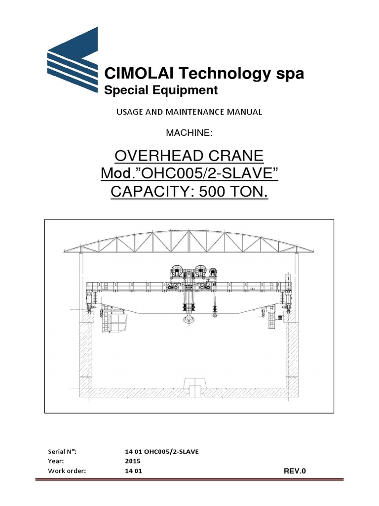 EOT Crane Maintenance Manual | PDF | Power Supply | Switch