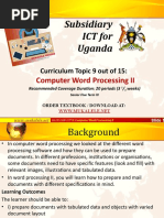 9 Computer Word Processing II