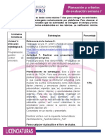 Planeación y Criterios de La Semana 7