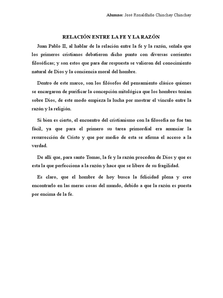 Fe y razón: la perspectiva de Juan Pablo II | PDF