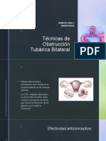 Técnicas de Obstrucción Tubárica Bilateral: Ginecologia Y Obstetricia