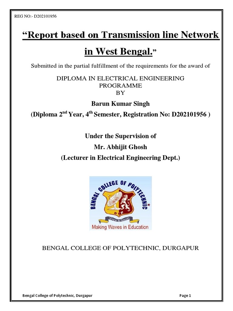 Transmission Network Report: West Bengal | PDF | Electric Power ...