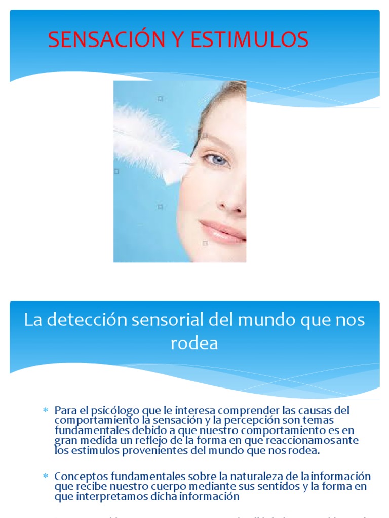 Sensación y Control de Estímulos | PDF | Percepción | Conceptos ...