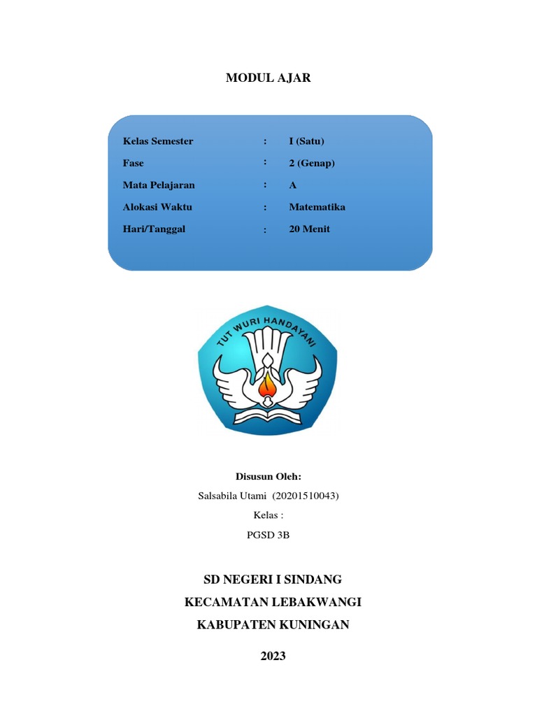 Modul Ajar Matematika SD Kelas 1 | PDF | Karier & Perkembangan ...