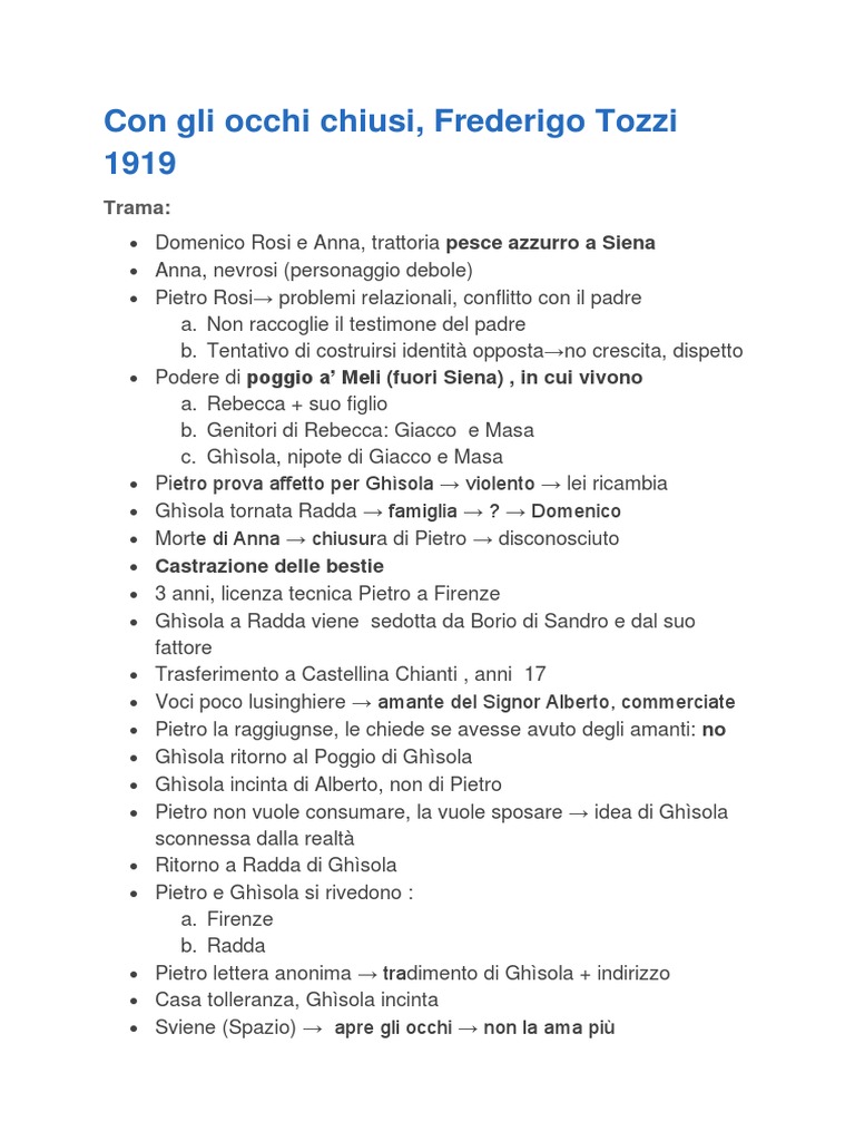 Tozzi Parole Chiave | PDF