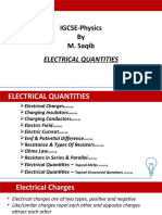 FWS IGCSE Electrical Quantities