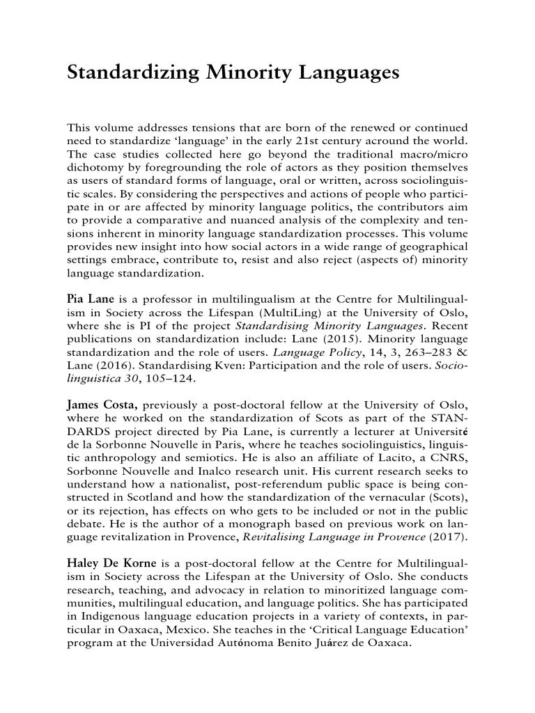 Language and Minority | PDF | Minority Group | Linguistics